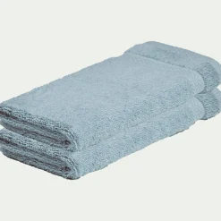 Serviette Invité*alinea Lot de 2 serviettes invité en coton peigné - calaluna 30x50cm Bleu