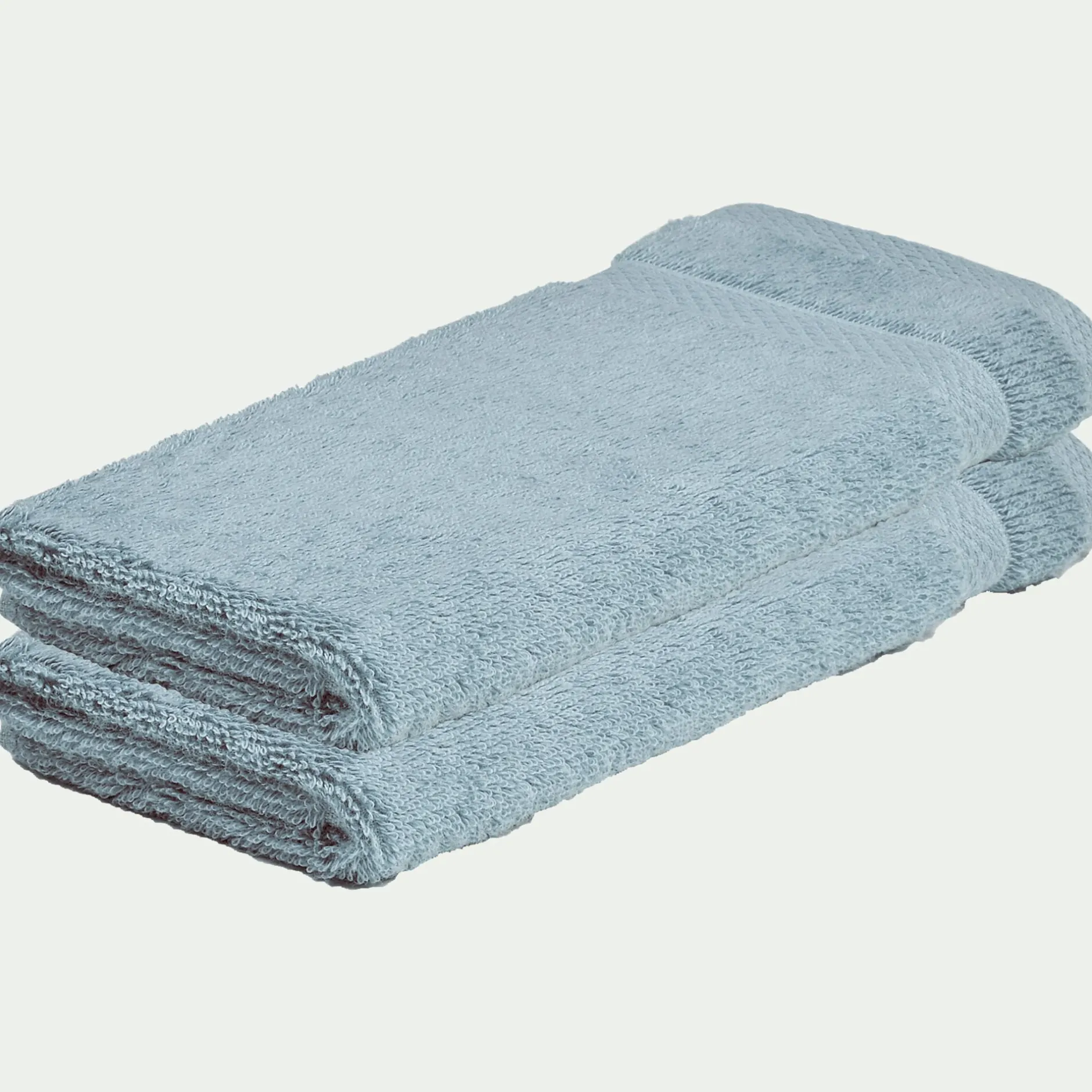 Serviette Invité*alinea Lot de 2 serviettes invité en coton peigné - calaluna 30x50cm Bleu