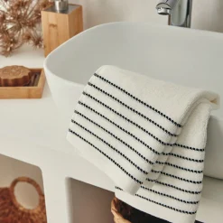 Serviette Invité*alinea Lot de 2 serviettes invité en coton - ventoux 30x50cm Blanc