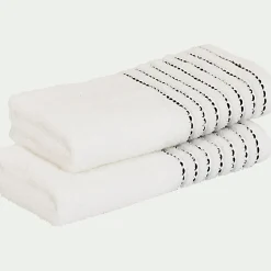 Serviette Invité*alinea Lot de 2 serviettes invité en coton - ventoux 30x50cm Blanc