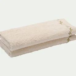 Serviette Invité*alinea Lot de 2 serviettes invité en coton - beige 30x50cm