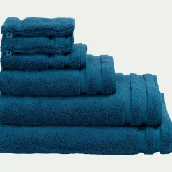 Serviette Invité*alinea Lot de 2 serviettes invité en coton - 30x50cm Bleu figuerolles