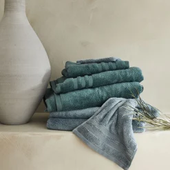 Serviette Invité*alinea Lot de 2 serviettes invité en coton - 30x50cm Bleu figuerolles