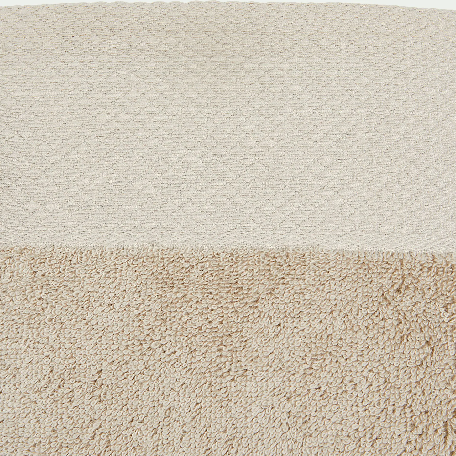 Serviette Invité*alinea Lot de 2 serviettes invités en coton peigné - alpilles 30x50cm Beige