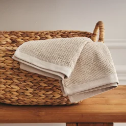 Serviette Invité*alinea Lot de 2 serviettes invités en bouclettes de coton bio - alpilles 30x50cm Beige