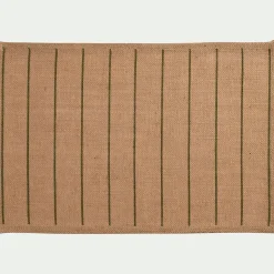 Set De Table*alinea Lot de 4 sets de table à rayures en jute 30x45cm - Vert