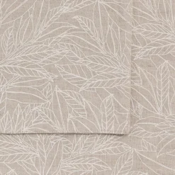 Set De Table*alinea Lot de 2 sets de table en lin et coton motif laurier - 35x50cm Beige