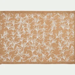 Set De Table|Nappe Et Serviette De Noël*alinea Lot de 4 sets de table motif romarin en jute 30x45cm - Naturel