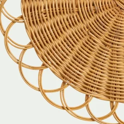 Set De Table*alinea Lot de 2 sets de table ronds en rotin D38cm - Naturel