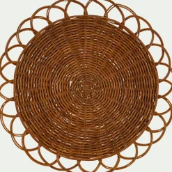 Set De Table*alinea Lot de 2 sets de table ronds en rotin D38cm - Naturel