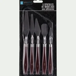 Ustensile Pour Pâtisserie*alinea Lot de 5 spatules de modelage en inox - Argenté