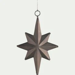 Suspension De Noël*alinea Lot de 2 suspensions de Noël lune et étoile en fer - Argenté