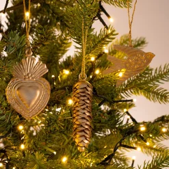 Suspension De Noël*alinea Lot de 3 suspensions de Noël en fer H9,50cm - Doré