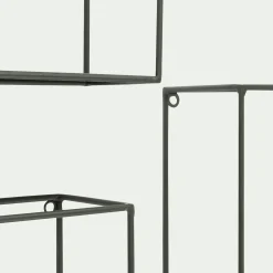 Étagère Murale*alinea Lot de 3 étagères déco en fer - cèdre Vert