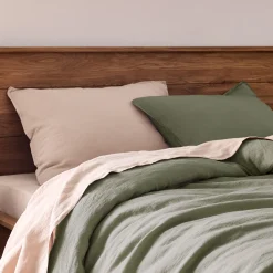 Taie D'Oreiller*alinea Lot de 2 taies d'oreiller en lin lavé - 50x70cm Beige