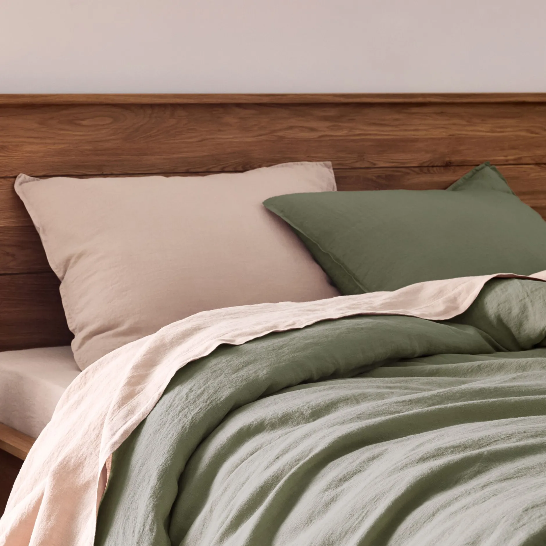 Taie D'Oreiller*alinea Lot de 2 taies d'oreiller en lin lavé - 50x70cm Beige