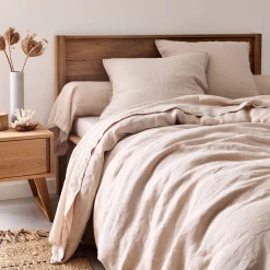 Taie D'Oreiller*alinea Lot de 2 taies d'oreiller en lin lavé - 50x70cm Beige