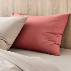 Taie D'Oreiller*alinea Lot de 2 taies d'oreiller en coton - ricin 50x70cm Rouge