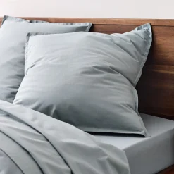 Taie D'Oreiller*alinea Lot de 2 taies d'oreiller en percale de coton - calaluna 65x65cm Bleu