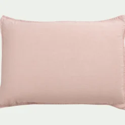 Taie D'Oreiller*alinea Lot de 2 taies d'oreiller en lin lavé - rosa 50x70cm Rose