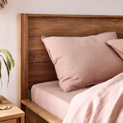 Taie D'Oreiller*alinea Lot de 2 taies d'oreiller en lin lavé - rosa 50x70cm Rose