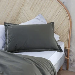 Taie D'Oreiller*alinea Lot de 2 taies d'oreiller en percale de coton 50x70cm - cèdre Vert