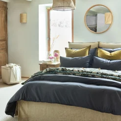 Taie D'Oreiller*alinea Lot de 2 taies d'oreiller en percale de coton - ardoise 50x70cm Gris