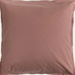 Taie D'Oreiller*alinea Lot de 2 taies d'oreiller en percale de coton - brun rhassoul 65x65cm Marron
