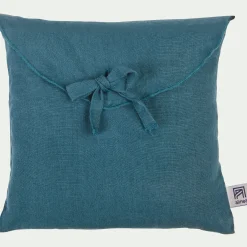 Taie D'Oreiller*alinea Lot de 2 taies d'oreiller en lin lavé 65x65cm - figuerolles Bleu