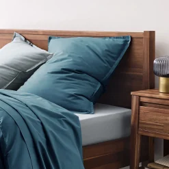 Taie D'Oreiller*alinea Lot de 2 taies d'oreiller en percale de coton - figuerolles 65x65cm Bleu