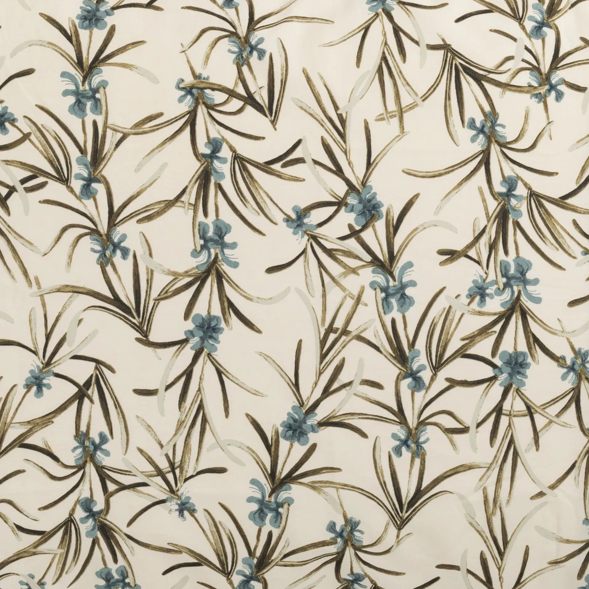 Taie D'Oreiller*alinea Lot de 2 taies d'oreiller en percale de coton 50x70cm - motifs romarin Blanc