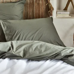 Taie D'Oreiller*alinea Lot de 2 taies d'oreiller en percale de coton - cèdre 50x70cm Vert