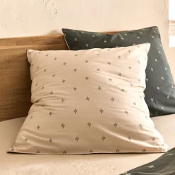 Taie D'Oreiller*alinea Lot de 2 taies d'oreiller en coton 65x65cm avec motif - Vert