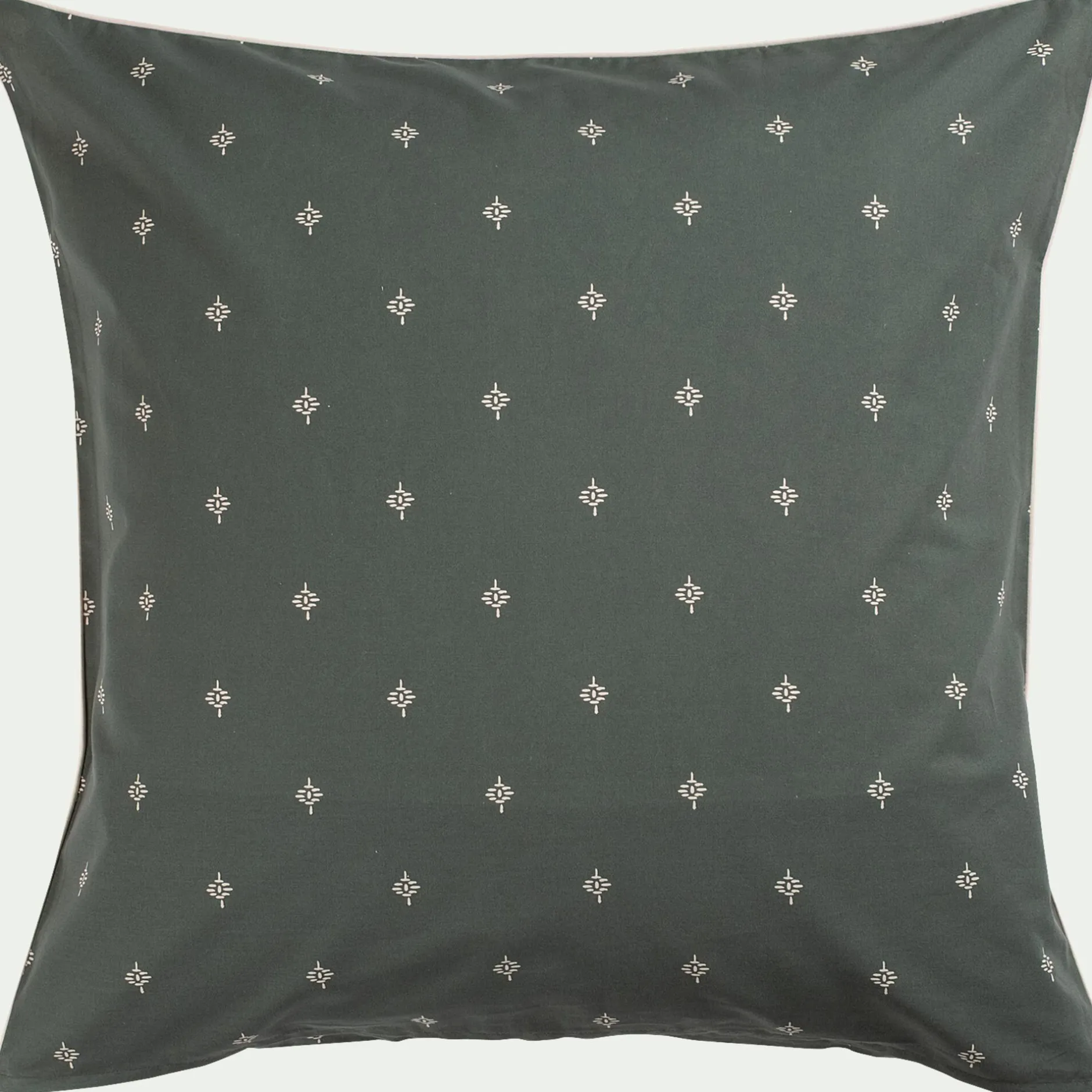 Taie D'Oreiller*alinea Lot de 2 taies d'oreiller en coton 65x65cm avec motif - Vert