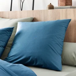 Taie D'Oreiller*alinea Lot de 2 taies d'oreiller en coton - figuerolles 65x65cm Bleu