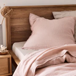 Taie D'Oreiller*alinea Lot de 2 taies d'oreiller en lin lavé - rosa 65x65cm Rose