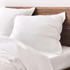 Taie D'Oreiller*alinea Lot de 2 taies d'oreiller en percale de coton - 65x65cm Blanc