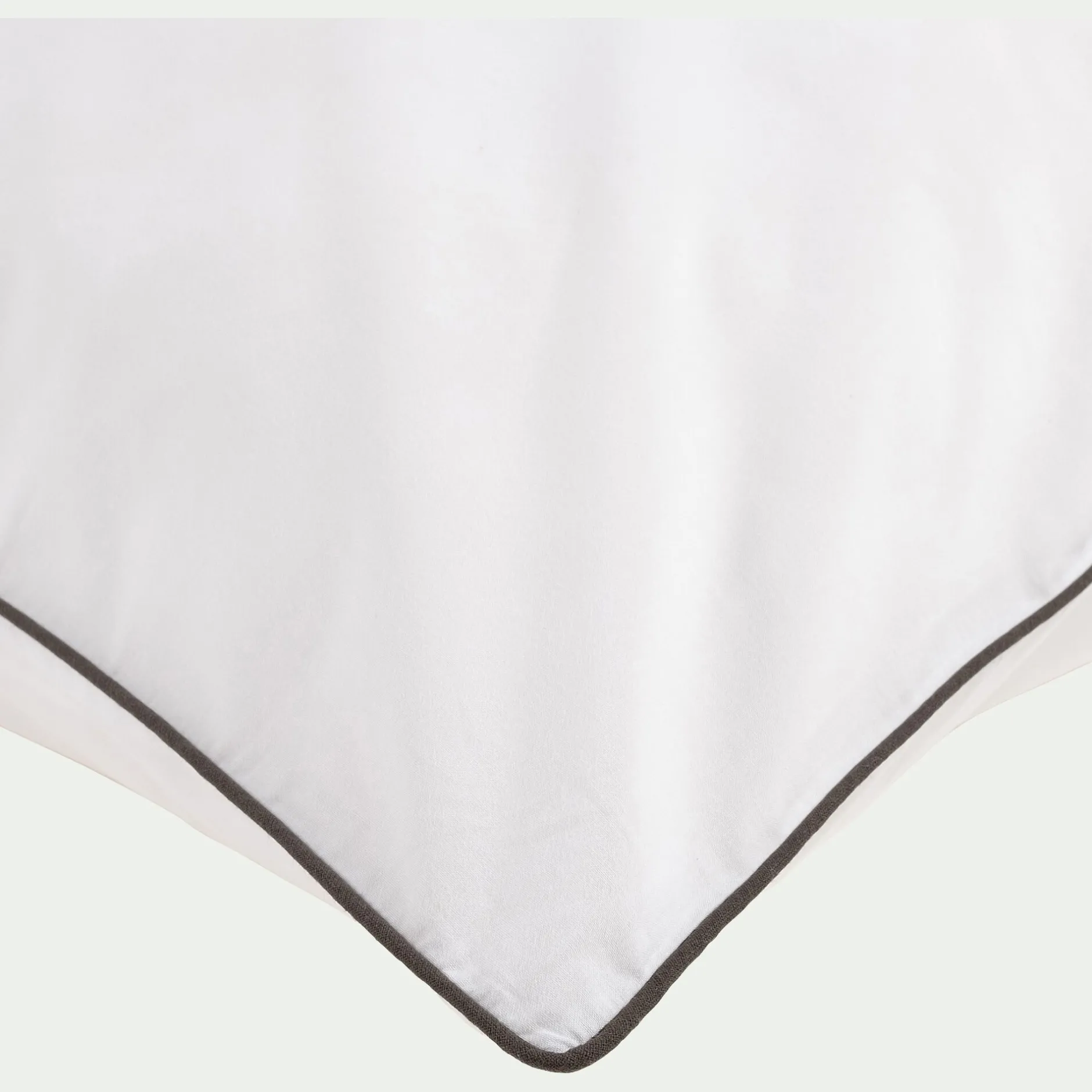 Taie D'Oreiller*alinea Lot de 2 taies d'oreiller en percale de coton 65x65cm - Blanc