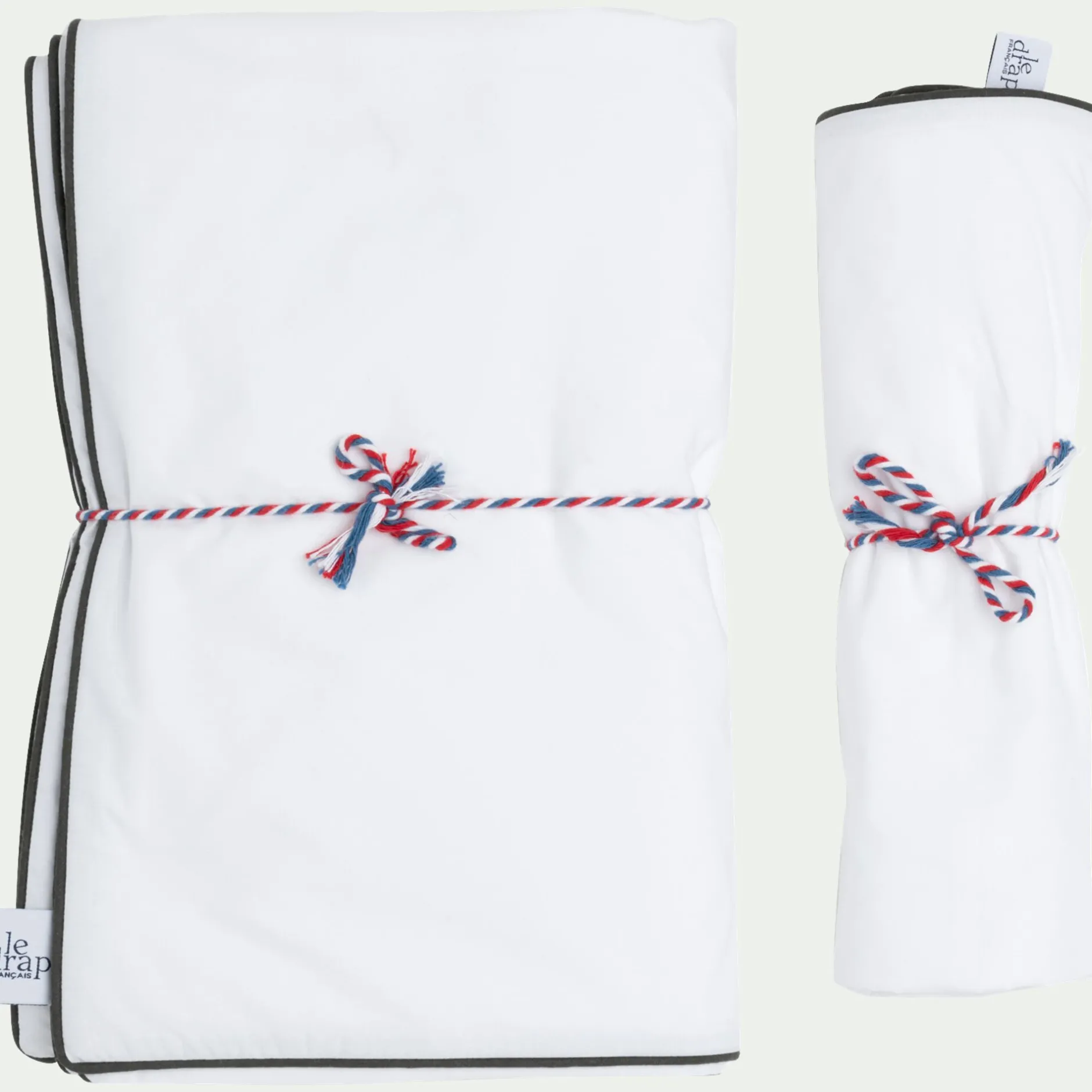 Taie D'Oreiller*alinea Lot de 2 taies d'oreiller en percale de coton 65x65cm - Blanc