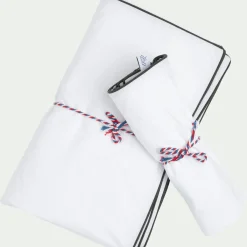 Taie D'Oreiller*alinea Lot de 2 taies d'oreiller en percale de coton 65x65cm - Blanc