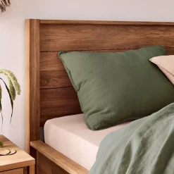 Taie D'Oreiller*alinea Lot de 2 taies d'oreiller en lin lavé - cèdre 50x70cm Vert