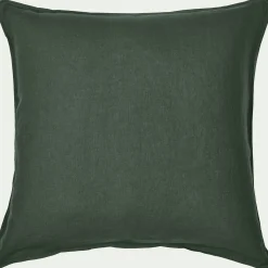 Taie D'Oreiller*alinea Lot de 2 taies d'oreiller en lin lavé - cèdre 65x65cm Vert
