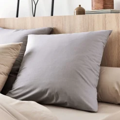 Taie D'Oreiller*alinea Lot de 2 taies d'oreiller en coton - restanque 65x65cm Gris