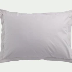 Taie D'Oreiller*alinea Lot de 2 taies d'oreiller en percale de coton 50x70cm - perle Gris