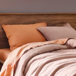 Taie D'Oreiller*alinea Lot de 2 taies d'oreiller en lin lavé - rustrel 50x70cm Marron