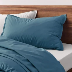 Taie D'Oreiller*alinea Lot de 2 taies d'oreiller en percale de coton - figuerolles 50x70cm Bleu