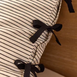 Taie D'Oreiller*alinea Lot de 2 taies d'oreiller rayées en coton lavé 50x70cm - Blanc