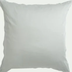 Taie D'Oreiller*alinea Lot de 2 taies d'oreillers en satin lavé de 65x65cm - opaline Vert