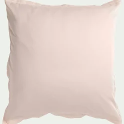 Taie D'Oreiller*alinea Lot de 2 taies d'oreillers en satin lavé de 65x65cm - pétale Rose
