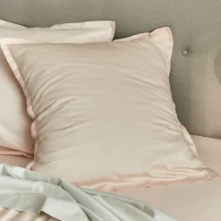 Taie D'Oreiller*alinea Lot de 2 taies d'oreillers en satin lavé de 65x65cm - pétale Rose